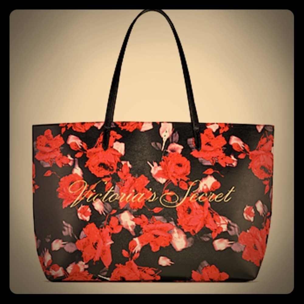 Victoria’s Secret Black Floral Tote